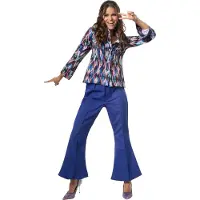 TecTake dressforfun - Disco queen M - verkleedkleding kostuum halloween verkleden feestkleding carnavalskleding carnaval feestkledij partykleding - 302161