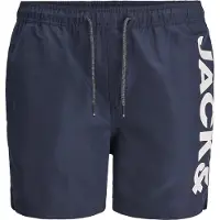 Jack & jones zwemshort Bali met logo donkerblauw Heren