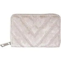 Juleeze Portemonnee 8*13 cm Beige Kunstleer Rechthoek Beurs Geldbeurs Geldbuidel