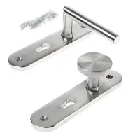 Bouwsales Knop-/krukgarnituur roestvaststaal massief hks-model afgerond PC55