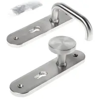 Bouwsales Knop-/Krukgarnituur roestvaststaal massief d-model afgerond pc55