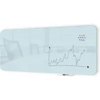 Smit Visual design glassboard 88x180 cm - Ice Blue