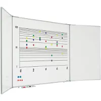 Smit Visual Meervlaksbord / inklapbaar whiteboard emaille - 100x200 cm - 5 zijdes