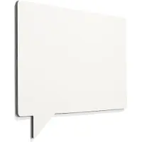 Smit Visual Design frameless whiteboard - Tekstballon - Wit - 58x88 cm