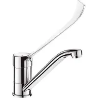 Delabie Mechanische mengkraan voor spoeltafel of trog met draaibare uitloop 2210LBEL