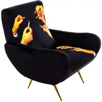 Seletti Lipstick armstoel zwart - 16075
