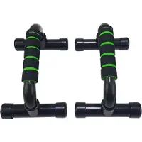 Tunturi Opdruksteunen - Parallettes -Push-up Bar - Push-up Steun - Opdrukbeugel - Zwart/Groen