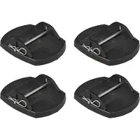 Proplus Stabilisatievoeten - Met Metalen Pen - 4 stuks - Caravanvoet - Onderlegplaat Caravan - Kunststof - Zwart
