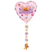 Disney - Folieballon - Winnie de Poeh - Bee my valentine - met onderhangers