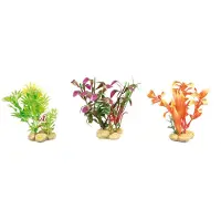 Flamingo Aquarium accessoire Plantje Met Stenen