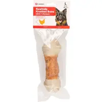 Flamingo Hondensnack Geknoopt Bot Kip 18 cm