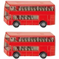 Siku Set Van 3x Stuks Dubbeldekker Bussen Speelgoed Modelauto 10 Cm