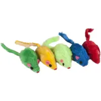 Flamingo Kattenspeeltjes Pluche muis gekleurd