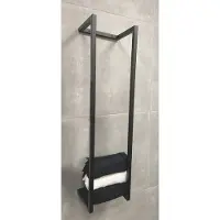 Mueller Black handdoekrek industrieel 95x25x20cm mat zwart