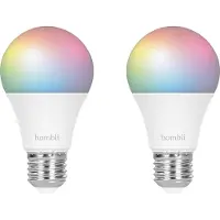 Hombli Smart Bulb E27 dimbaar wit en kleur Duo-pack