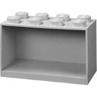 LEGO Plank Iconic Brick 8 Knoppen Grijs