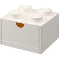 LEGO - Opbergbox Bureaulade Brick 4 - Kunststof - Wit
