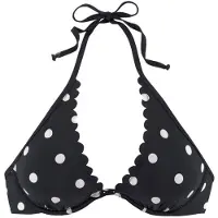 LASCANA Bikinitop zwart / wit