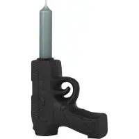 House Vitamin Candle holder gun ceramics- black 12x5x12cm