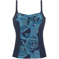LASCANA Tankinitop blauw / enziaan / oranje / wit