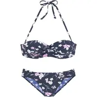 LASCANA Bikini navy / lichtroze / wit