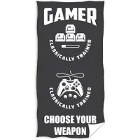 Carbotex Game Strandlaken Weapon - 70 x 140 cm - Zwart