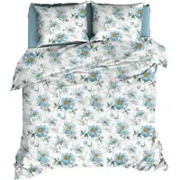 Satin d'or Dekbedovertrek Rafaella Blue Satijn-200 x 200 / 220 cm | 2-Persoons