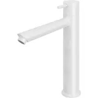 Hotbath Cobber verhoogde wastafelkraan mat wit