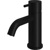 Hotbath Wastafelmengkraan cobber 1-hendel gebogen 14.3 cm mat zwart