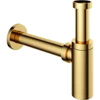 Hotbath Wastafel Sifon Cobber Rond Gepolijst Messing PVD