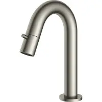 Hotbath Fonteinkraan cobber 1-knop gebogen 19.3 cm rond geborsteld nikkel