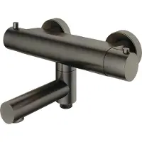 Hotbath Cobber Thermostatische Badkraan met uitloop Verouderd Ijzer B020