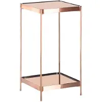 Beliani ALSEA - Bijzettafel - Koper - Metaal