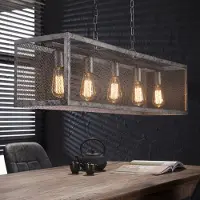 Gister&Vandaag Hanglamp 5L Rechthoek Raster, Rechthoek, Hanglamp 5L rechthoek raster