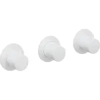 Hotbath Cobber CB7067EXT afbouwdeel inbouwthermostaat met 2 stopkranen mat wit