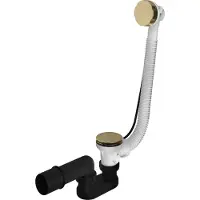 Hotbath Cobber Badafvoer verlengd Geborsteld Messing P032