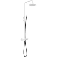 Hotbath Doucheset cobber mat wit met ronde handdouche en 30 cm hoofddouche