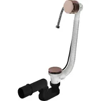 Hotbath Cobber Badafvoer met vulfunctie en overloop Geborsteld Koper PVD P033