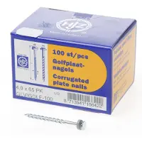 Bouwsales Golfplaatnagel platkop gegalvaniseerd staal 4 x 65mm