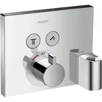Hansgrohe thermostaat inbouwset ShowerSelect, compleet voor 2 verbruikers, chroom, met Fixfit en Porter