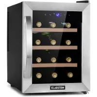 Klarstein Reserva 12 Uno wijnkoelkast 12 flessen 31 liter roestvrij staal