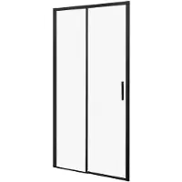 Kerra Silves douchedeur 100x190cm zwart