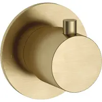 Hotbath Cobber afbouwdeel inbouw stopkraan warm geborsteld messing