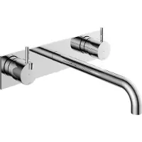 Hotbath Cobber inbouw wastafelkraan 25cm met plaat chroom