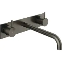 Hotbath Cobber inbouw wastafelkraan 25cm met plaat verouderd ijzer