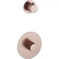 Hotbath Cobber Afbouwdeel Thermostaat met 1 stopkraan Geborsteld Koper PVD CB012
