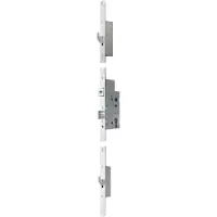 Nemef 5040 Veiligheidsmeerpuntssluiting | cilinderbediend | SKG*** | DM65mm | PC72mm | voorplaat staal verzinkt 20x1772mm afgerond| DR 1+3/2+4 - A000308701