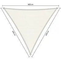 Shadow Comfort driehoek 6x6x6m Arctic White