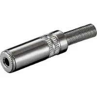 Goobay 3.5 mm jack plug | V | (Stereo, Metalen behuizing, 3-polig)