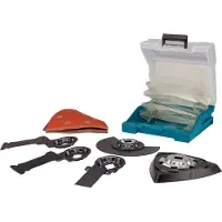 Makita 14-delige set accessoires voor multitools, zwart en bruin